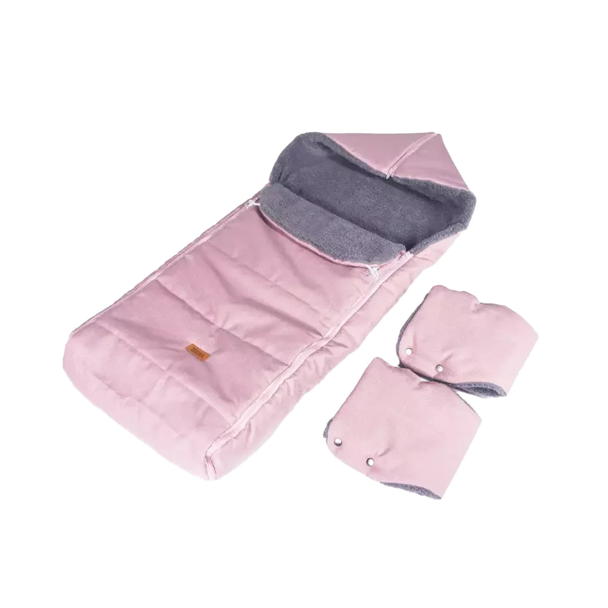 Winter Fußsack mit Handschuhen TEDDY Fell - 110 cm