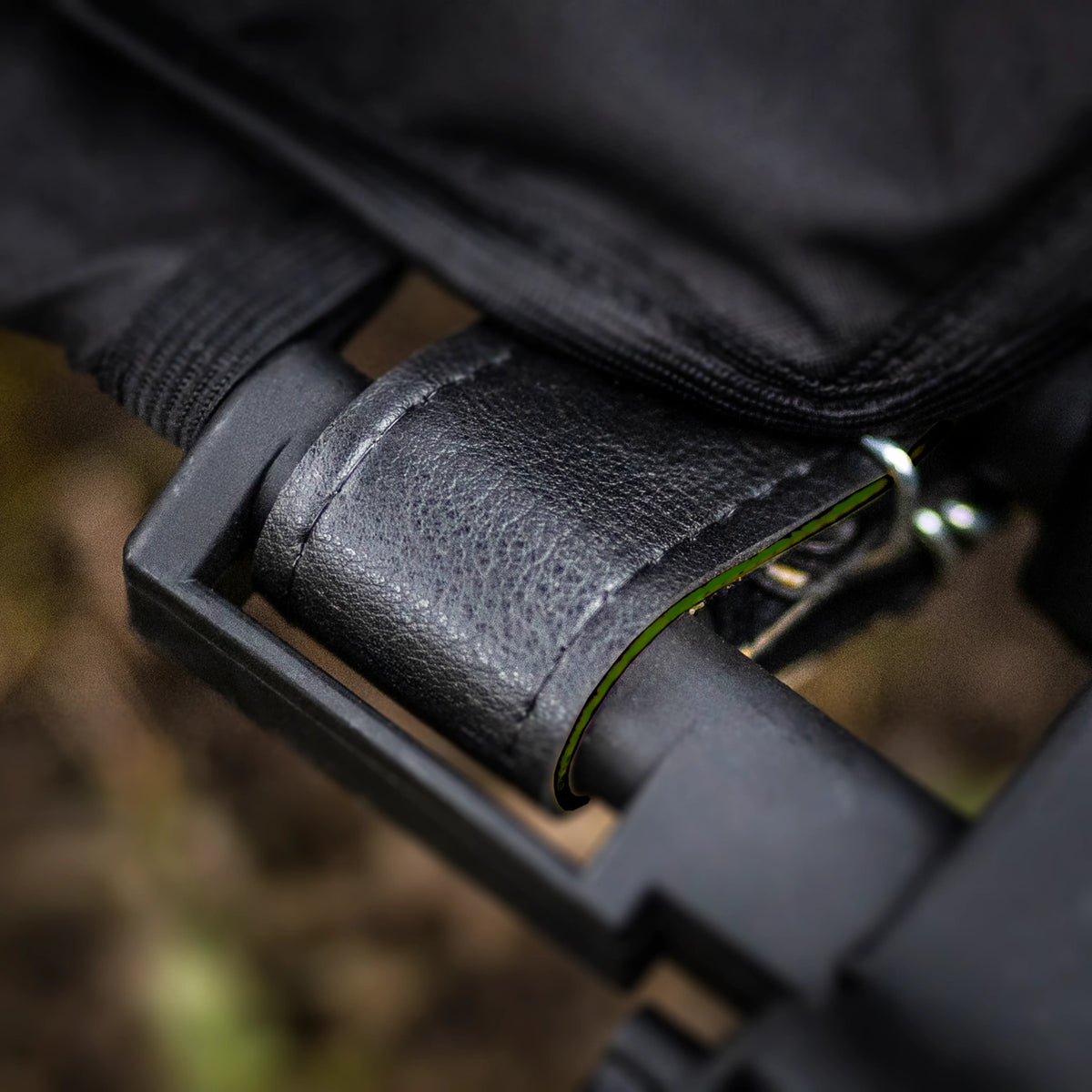 Lederriemen für Zekiwa Touring Gestell im Set, Farbe schwarz - L 24cm x B 3,5 cm