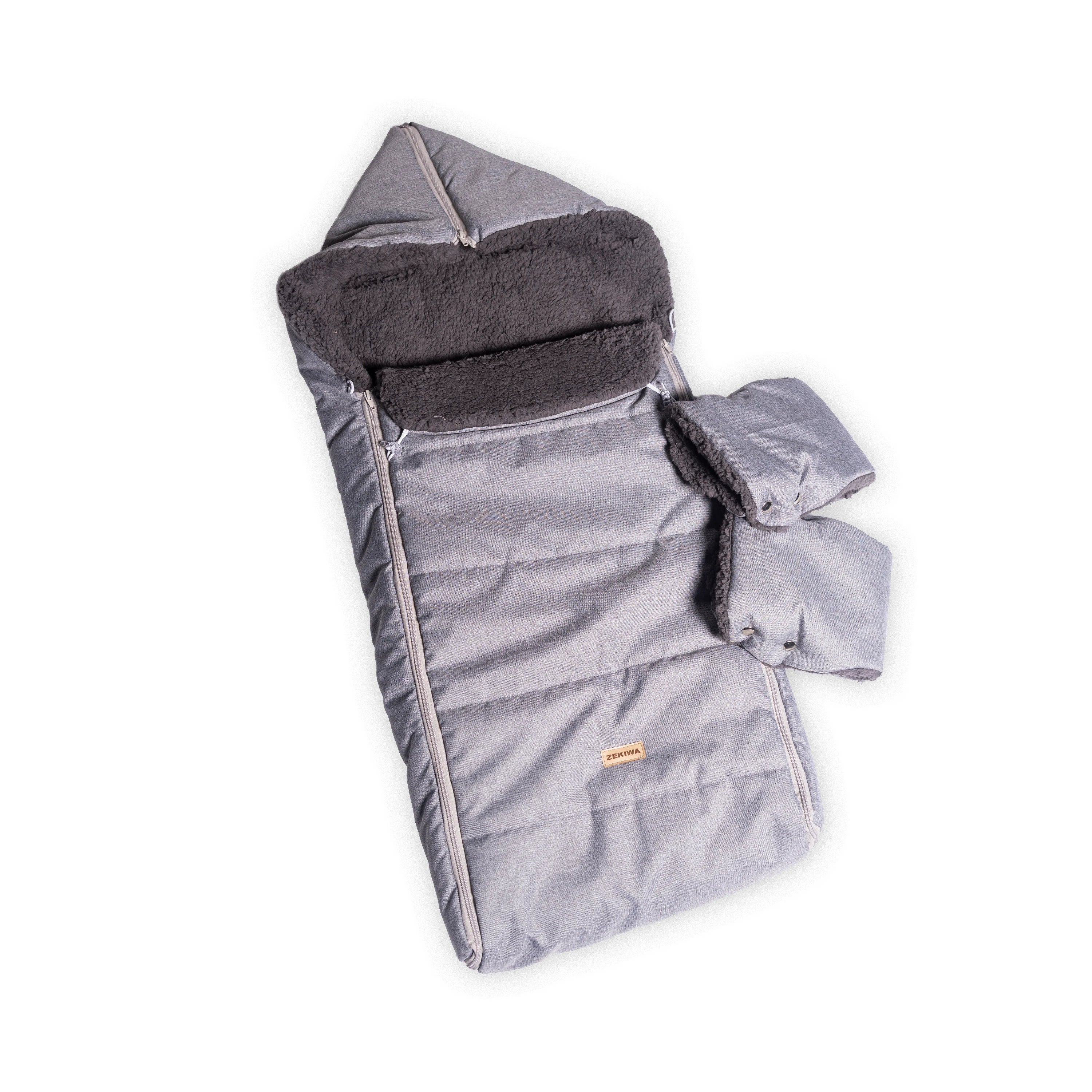 Warmer Winter Fußsack mit Handschuhen für Kinderwagen oder Schlitten