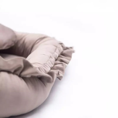 Babybettchen/Nestchen Samt - mit Kissen - Farbe braun