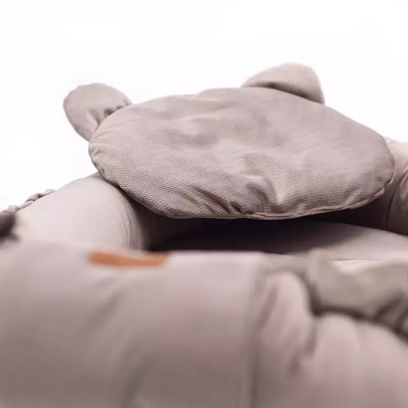 Babybettchen/Nestchen Samt - mit Kissen - Farbe braun