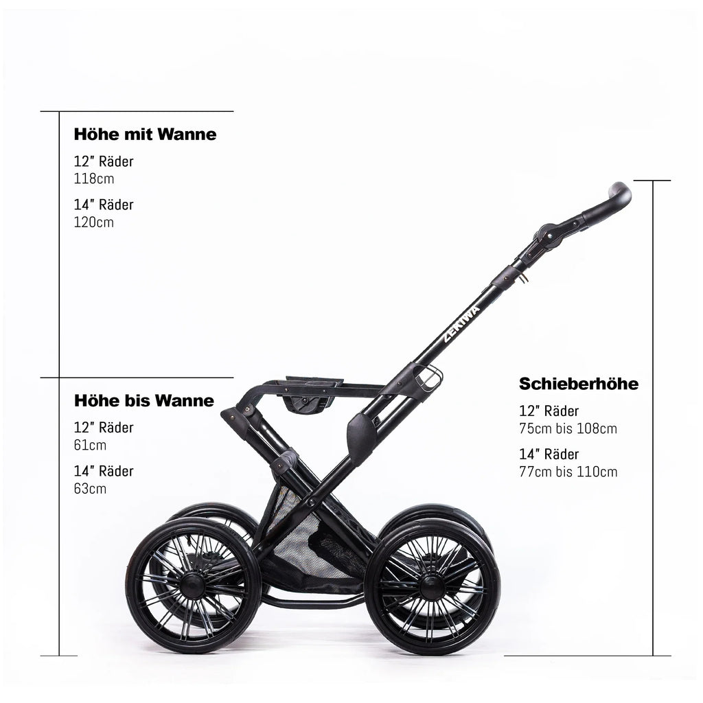 ZEKIWA 2 in 1 Kinderwagen - Waldbeere