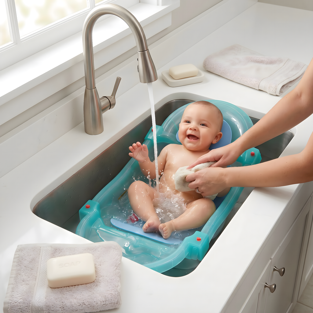 ZEKIWA Baby Badewanne ausziehbar bis 74cm - green