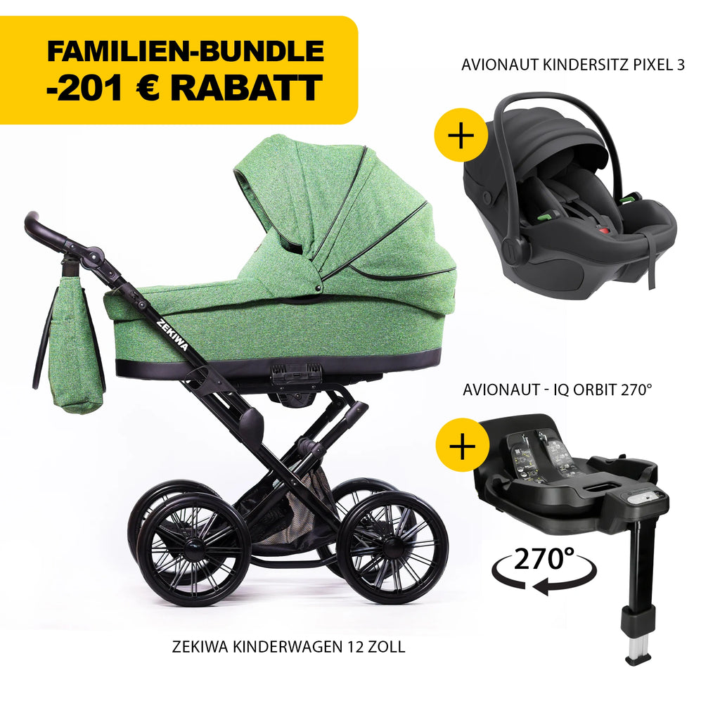 ZEKIWA 4 in 1 Kinderwagen Bundle - Flora