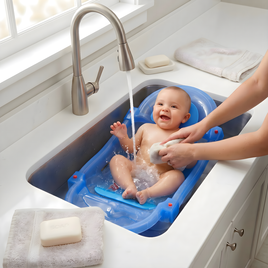 ZEKIWA Baby Badewanne ausziehbar bis 74cm - blue