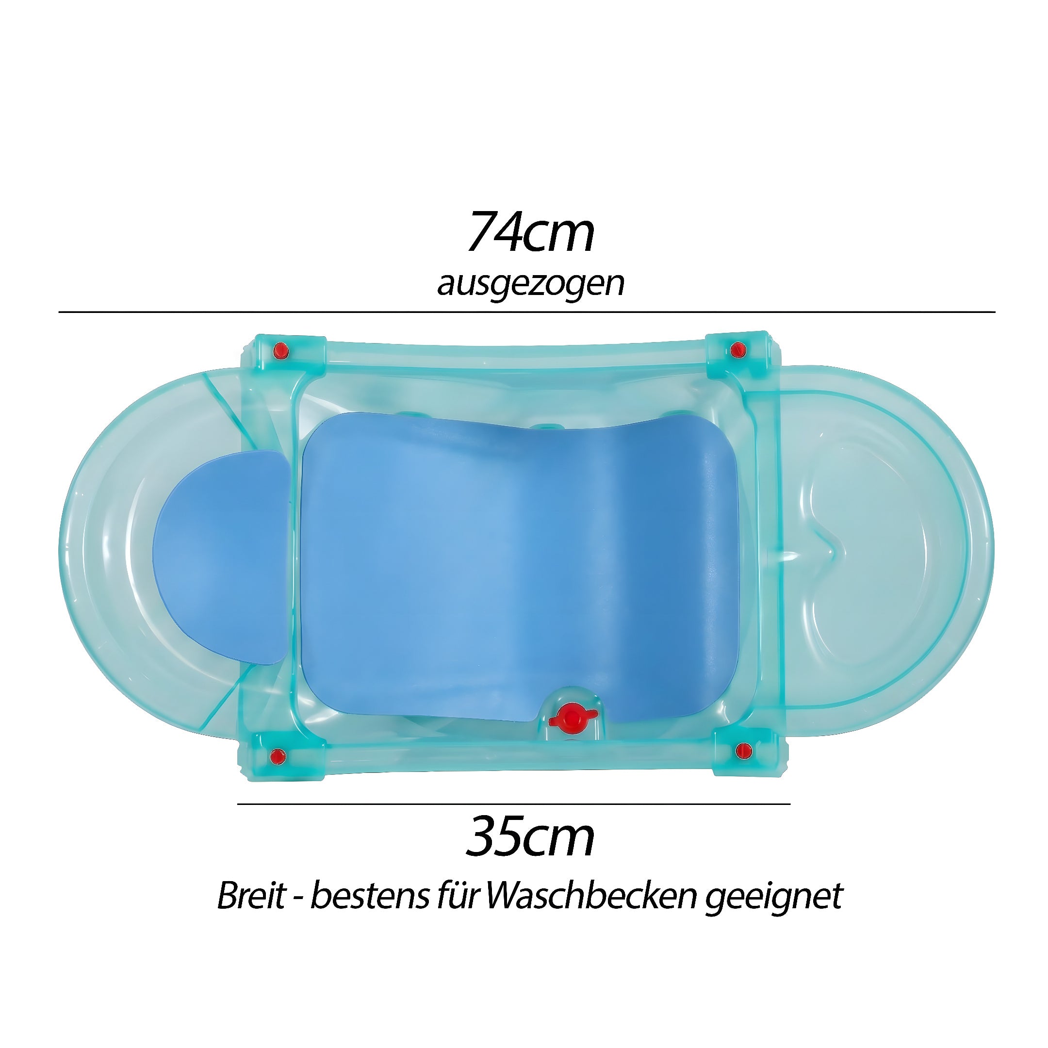 ZEKIWA Baby Badewanne ausziehbar bis 74cm - green
