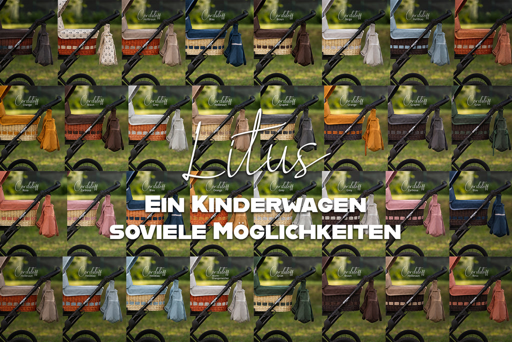 ZEKIWA Korbkinderwagen Handgemacht "Litus" Konfiguration