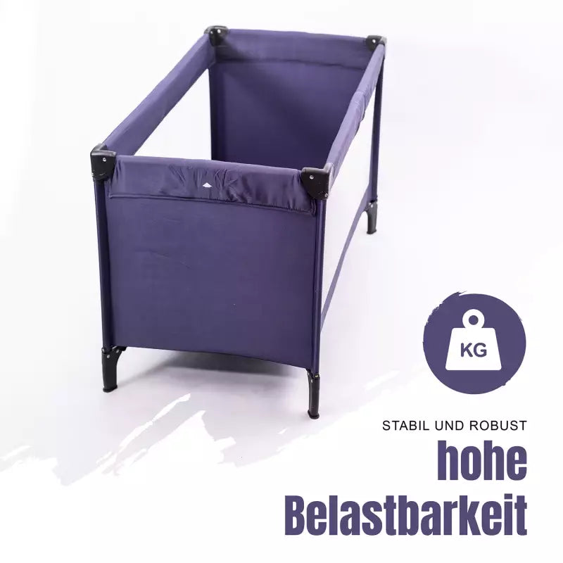 Zekiwa Kinder Reisebett mit Transporttasche - Kinderbett Marine 125 cm x 65 cm