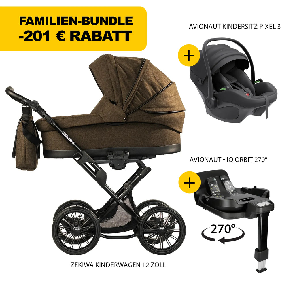 ZEKIWA 4 in 1 Kinderwagen Bundle - schocko