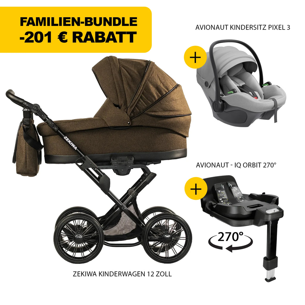 ZEKIWA 4 in 1 Kinderwagen Bundle - schocko