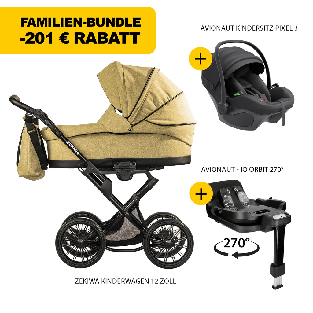 ZEKIWA 4 in 1 Kinderwagen Bundle - Sun
