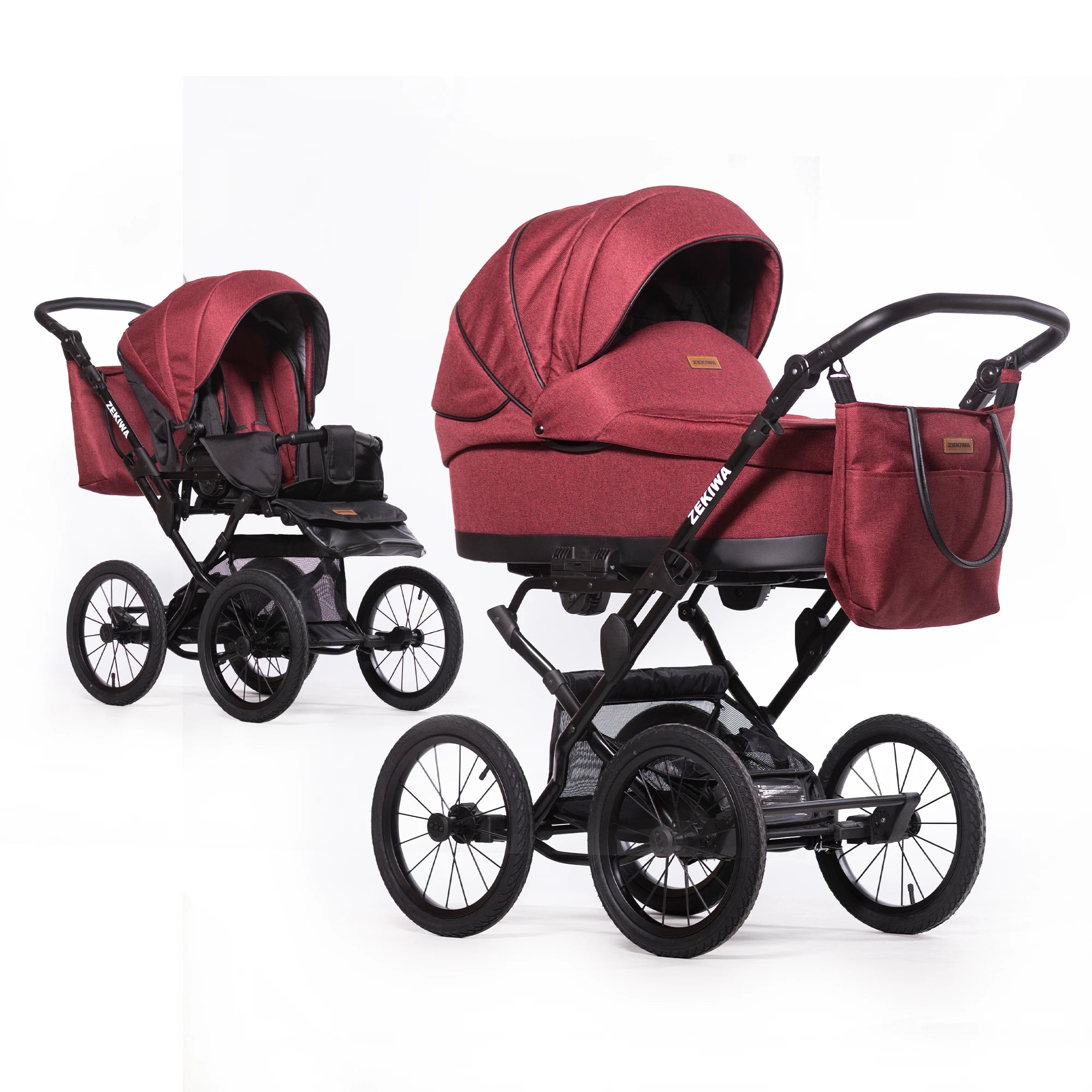 ZEKIWA 2 in 1 Kinderwagen - Waldbeere