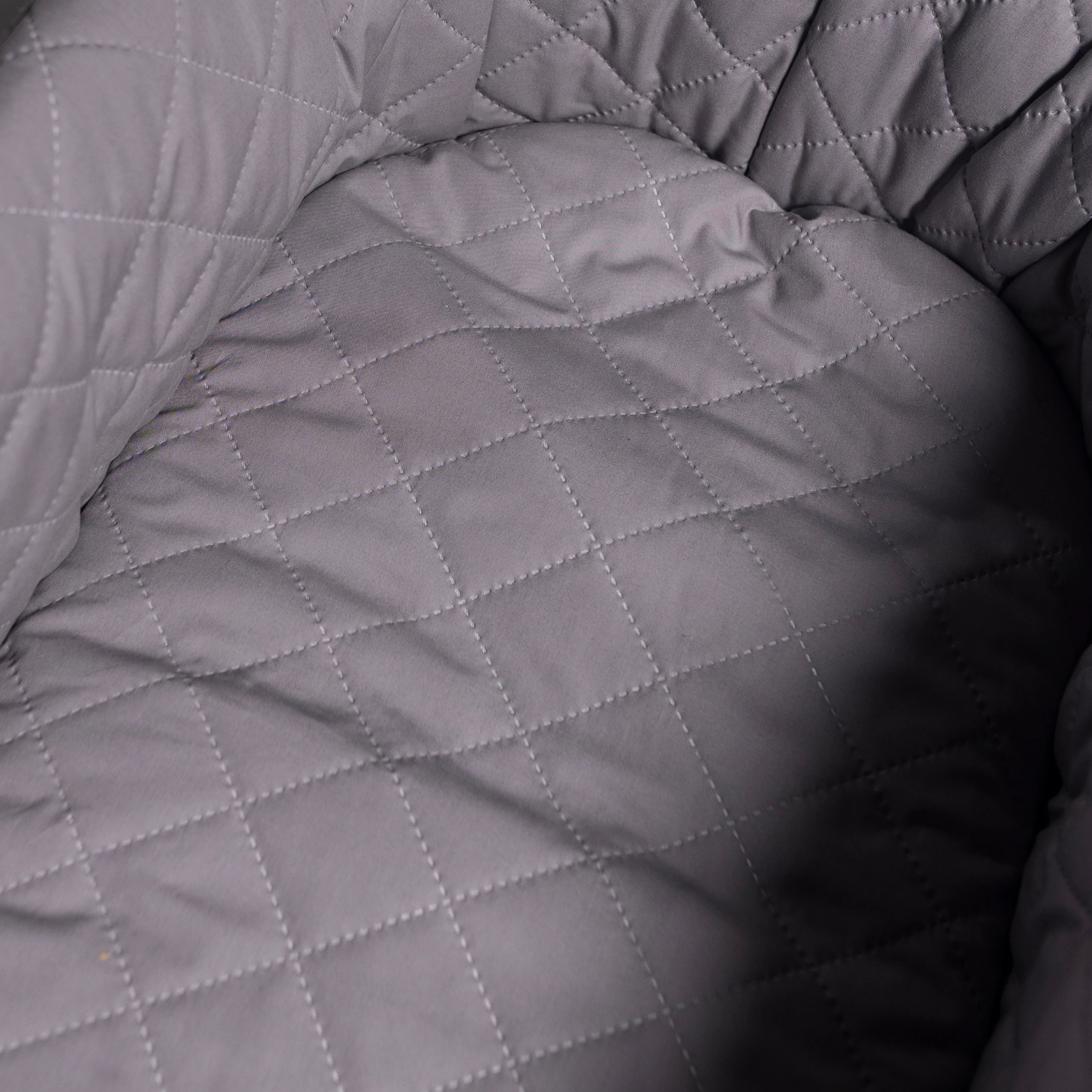 Nestchen & Matratze für ZEKIWA Kinderwagen – Grau, abgesteppt, mit seitlichem Klettverschluss (81 cm)